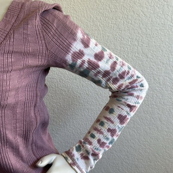 Free People Women's Big Sur Tie-Dye Tee, Misty Mountain Color - Picture 6 of 9